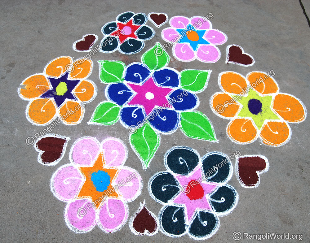 Star Flower Rangoli
